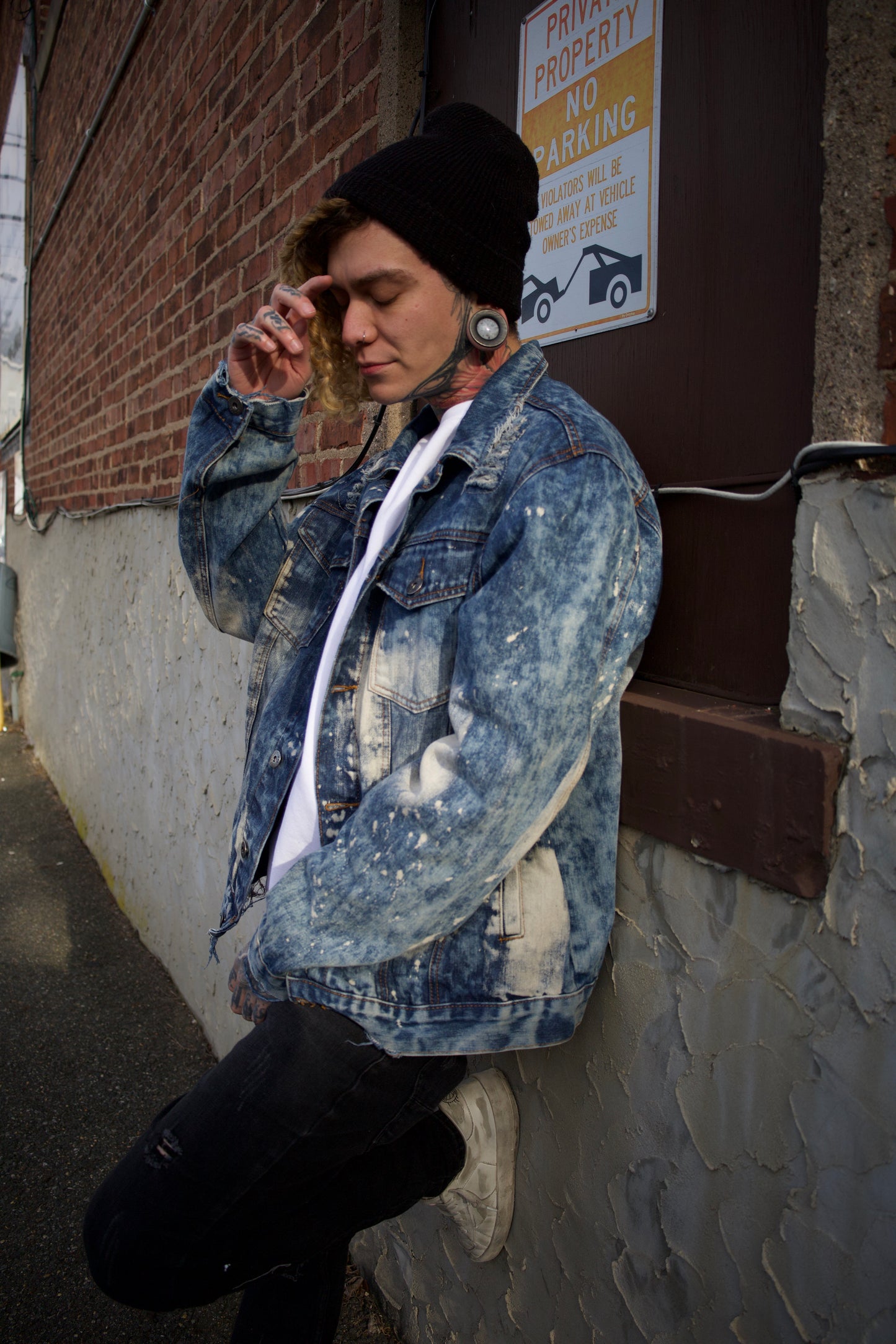 Distressed Denim Jacket