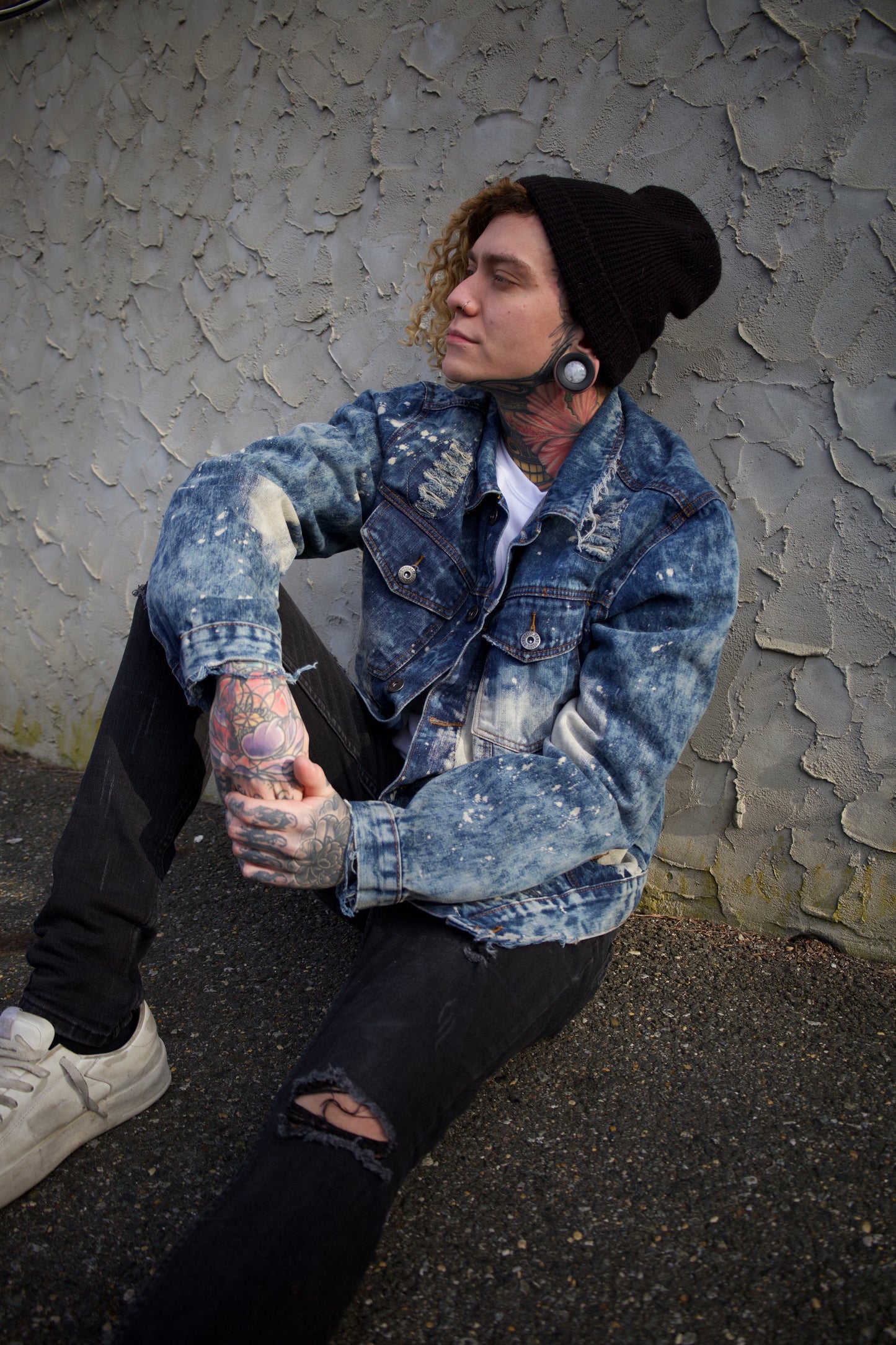 Distressed Denim Jacket